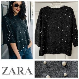 NWOT - SM Oversized Sweater with Pearls